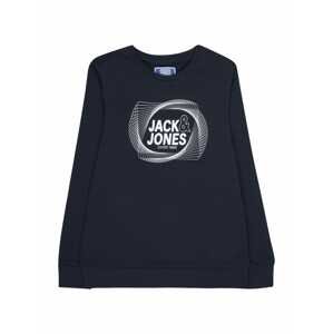 Jack & Jones Junior Mikina 'Luca'  námornícka modrá / biela