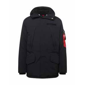 ALPHA INDUSTRIES Prechodná parka 'Expedition'  sivá / červená / čierna / biela