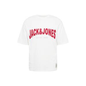 JACK & JONES Tričko 'RARCH'  červená / biela