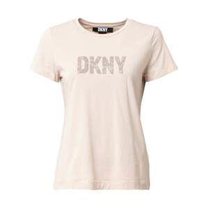 DKNY Tričko  pastelovo oranžová / ružová / strieborná