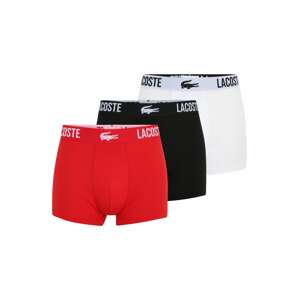 LACOSTE Boxerky  ohnivo červená / čierna / biela