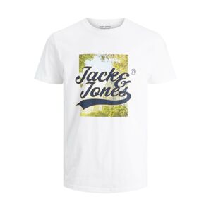 JACK & JONES Tričko  námornícka modrá / pastelovo žltá / zelená / biela