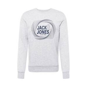 JACK & JONES Mikina 'LUCA'  námornícka modrá / svetlosivá