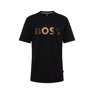 BOSS Black Tričko 'Tiburt'  zlatá / čierna