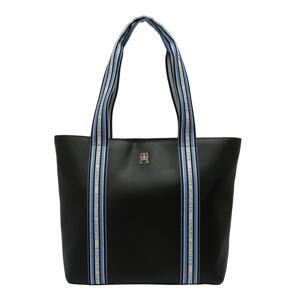 TOMMY HILFIGER Shopper  nebesky modrá / čierna / biela