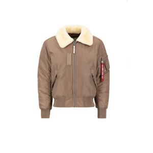 ALPHA INDUSTRIES Zimná bunda 'Injector III'  béžová / tmavošedá / červená / biela