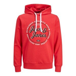 JACK & JONES Mikina 'ANDY'  červená / čierna / biela