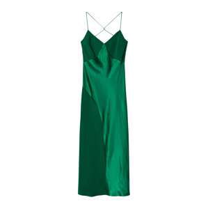 MANGO Večerné šaty 'Lost'  zelená / tmavozelená