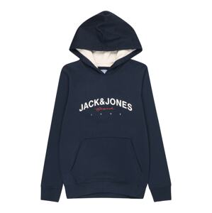 Jack & Jones Junior Mikina 'Friday'  tmavomodrá / karmínovo červená / biela