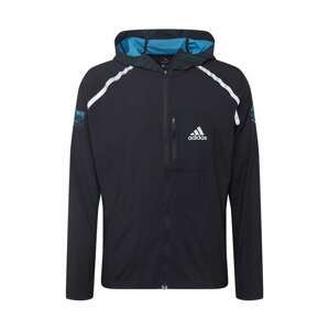 ADIDAS PERFORMANCE Športová bunda 'MARATHON'  vodová / čierna / strieborná