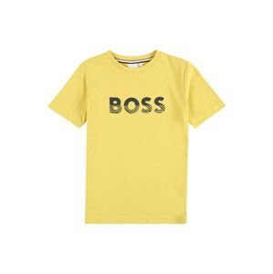 BOSS Kidswear Tričko  žltá / čierna