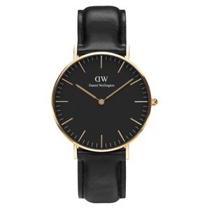 Daniel Wellington Analógové hodinky 'Sheffield'  zlatá / čierna / biela