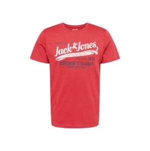 JACK & JONES Tričko 'BILL'  tmavomodrá / červená / biela