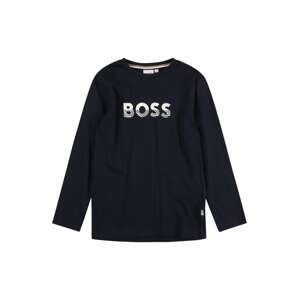 BOSS Kidswear Tričko  námornícka modrá / šedobiela