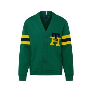 TOMMY HILFIGER Tepláková bunda  námornícka modrá / žltá / tmavozelená