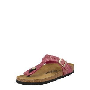 BIRKENSTOCK Žabky 'Gizeh'  tmavohnedá / svetložltá / tmavofialová