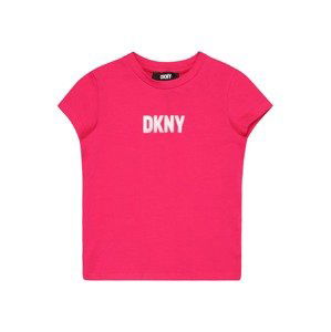 DKNY Tričko  neónovo ružová / biela