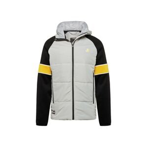 JACK & JONES Prechodná bunda 'Logan'  tmavožltá / svetlosivá / čierna / biela