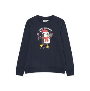 Jack & Jones Junior Mikina 'Toon'  námornícka modrá / červená / čierna / šedobiela