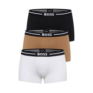 BOSS Black Boxerky  žltohnedá / čierna / biela