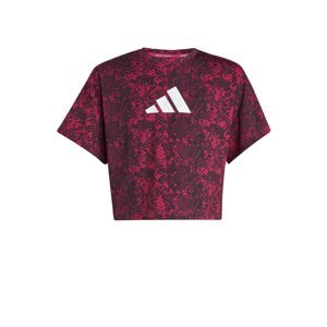 ADIDAS SPORTSWEAR Funkčné tričko 'Aeroready Animal-Print'  fuksia / bordová / biela