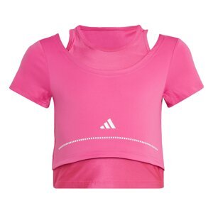 ADIDAS SPORTSWEAR Funkčné tričko 'Aeroready'  sivá / fuksia / biela