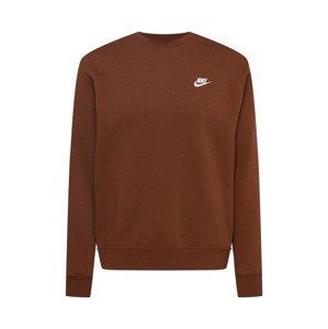 Nike Sportswear Mikina 'Club Fleece'  okrová / biela