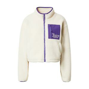 Juicy Couture Sport Flisová bunda  fialová / biela ako vlna