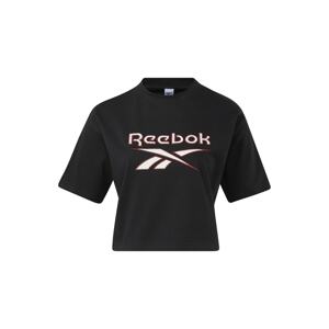 Reebok Tričko  čerešňová / čierna / biela