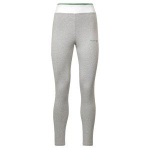 Reebok Športové nohavice  sivá melírovaná / kiwi / biela