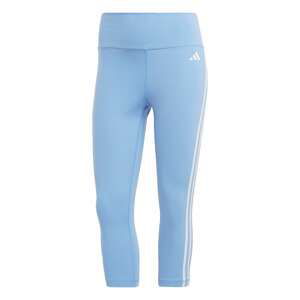 ADIDAS PERFORMANCE Športové nohavice 'Train Essentials 3-Stripes High-Waisted 3/4'  svetlomodrá / biela