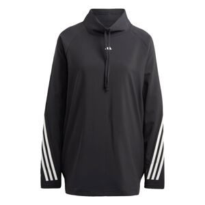 ADIDAS PERFORMANCE Športová mikina 'Train Icons Full-Cover'  čierna / biela