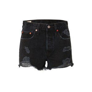 LEVI'S Džínsy '501® ORIGINAL SHORT DARK INDIGO - WORN I'  čierny denim