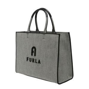 FURLA Shopper 'Opportunity'  sivá melírovaná / čierna