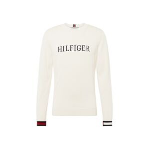 TOMMY HILFIGER Sveter  krémová / námornícka modrá / červená / čierna