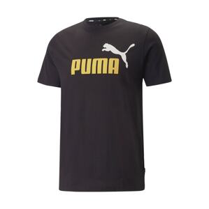 PUMA Tričko  žltá / čierna / šedobiela