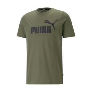 PUMA Tričko 'Essential'  olivová / čierna