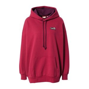 LEVI'S ® Mikina 'Prism Hoodie'  vínovo červená / čierna / biela