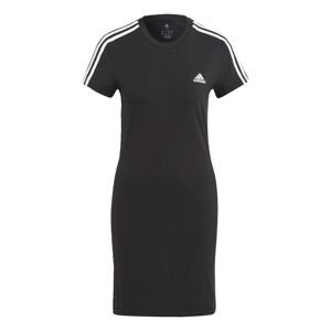 ADIDAS SPORTSWEAR Športové šaty 'Essentials 3-Stripes'  čierna / biela