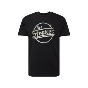 JACK & JONES Tričko 'MUSIC ROCK'  tyrkysová / svetlosivá / čierna