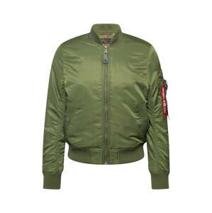 ALPHA INDUSTRIES Prechodná bunda  olivová / červená