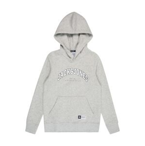 Jack & Jones Junior Mikina 'WOODLAND'  antracitová / sivá melírovaná / biela