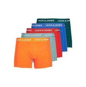 JACK & JONES Boxerky 'VALEN'  modrá / tmavozelená / oranžová / červená