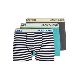 JACK & JONES Boxerky 'COREY'  námornícka modrá / tyrkysová / čadičová / biela