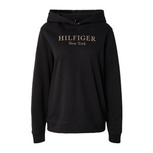 TOMMY HILFIGER Mikina  zlatá / čierna