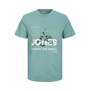 JACK & JONES Tričko 'Hunt'  dymovo modrá / svetložltá / čierna / biela