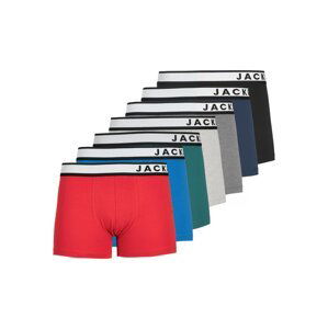 JACK & JONES Boxerky 'DENVER'  modrá / sivá / krvavo červená / čierna