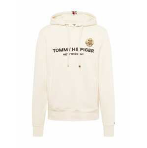 TOMMY HILFIGER Mikina  krémová / námornícka modrá / červená / čierna