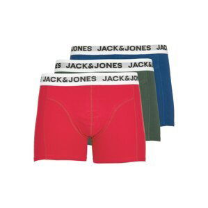 JACK & JONES Boxerky  červená / čierna / biela