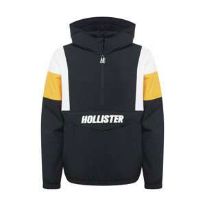 HOLLISTER Prechodná bunda  žltá / čierna / biela